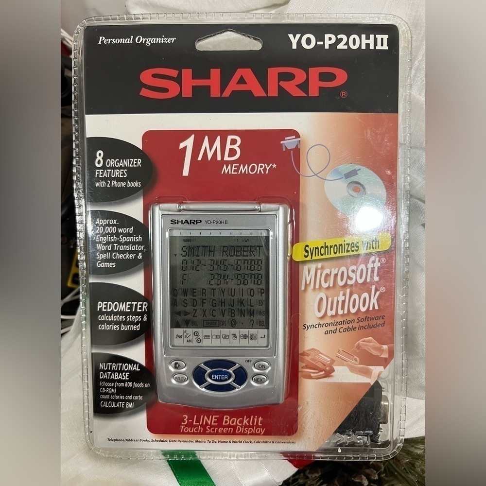 Sharp YO-P20H 1 MB Memory Personal Organizer Backlit Touch Screen Display